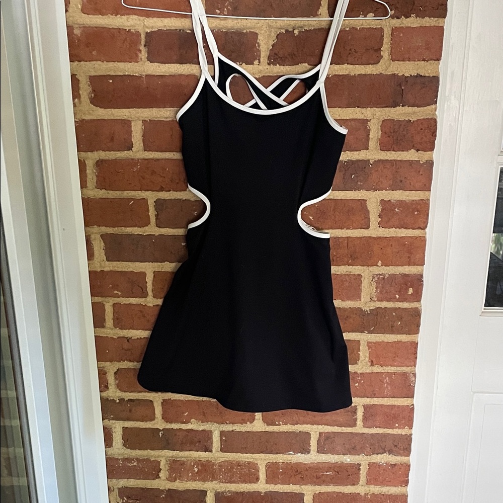 Black Dress with White Trim